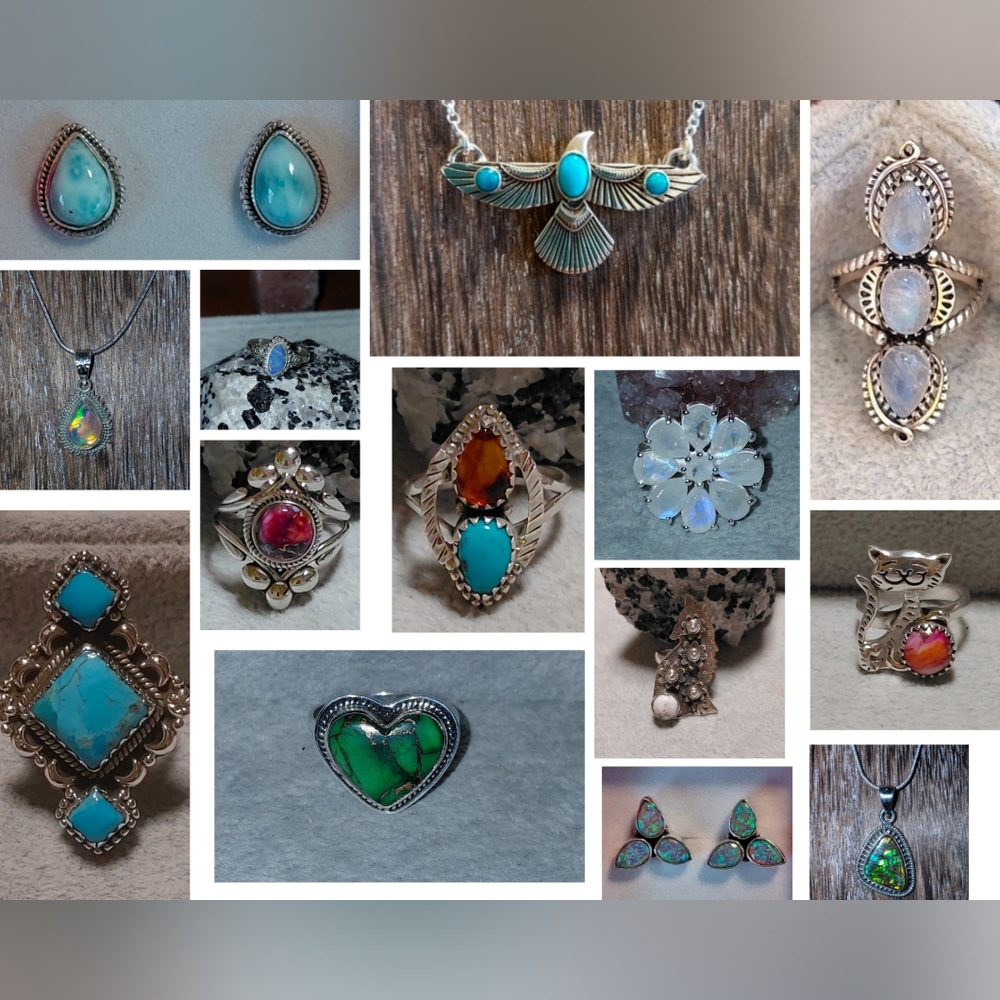 Sterling Silver Gemstone Jewelry Mystery Bundle